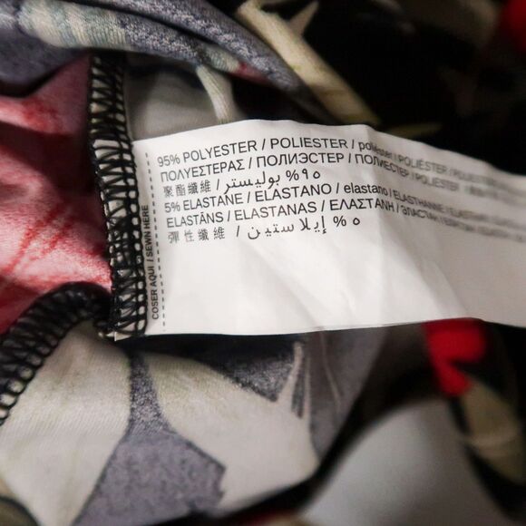 Mango Basics Womens Short Dress Size 6 Black Tropical Leaves Vacation‎ Italy - Picture 7 of 7